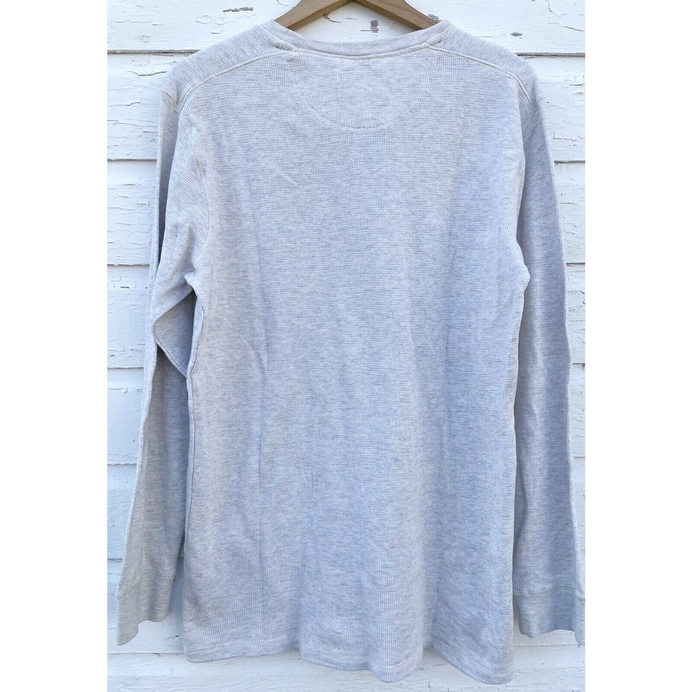 U.S. Polo Assn Thermal Shirt Crew Neck Waffle Knit Logo Linen Beige Men's sz XL - Picture 7 of 7
